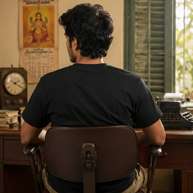 LUCE & SETE GPT mockup 1 - Meeting in Progress Bengali Typography Classic Graphic T-Shirt for Men | Witty Office Humor - 555_9395637453037_unisex-classic-crew-t-shirt-119_BENGALI_GRID_20260609_215922_03_row2_col1.png