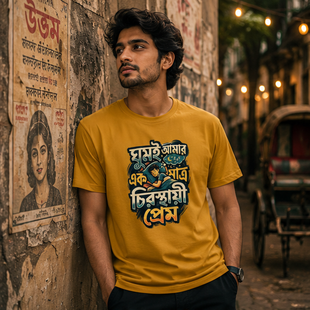 LUCE & SETE GPT mockup 1 - Sleep is My Eternal Love Classic Graphic T-Shirt for Men | Bengali Typography Streetwear - 555_9395637813485_unisex-classic-crew-t-shirt-121_BENGALI_GRID_20260609_220541_01_row1_col1.png
