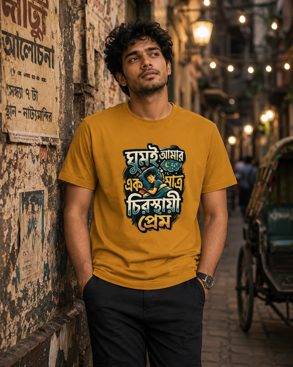 LUCE & SETE GPT mockup 1 - Sleep is My Eternal Love Classic Graphic T-Shirt for Men | Bengali Typography Streetwear - 555_9395637813485_unisex-classic-crew-t-shirt-121_BENGALI_front_HERO_20260609_220701.png