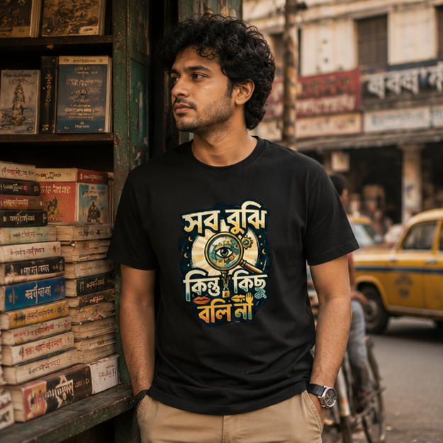 LUCE & SETE GPT mockup 1 - সব বুঝি কিন্তু কিছু বলি না Classic Graphic T-Shirt for Men | Bengali Typography Statement - 555_9395638010093_unisex-classic-crew-t-shirt-122_BENGALI_GRID_20260609_220855_01_row1_col1.png