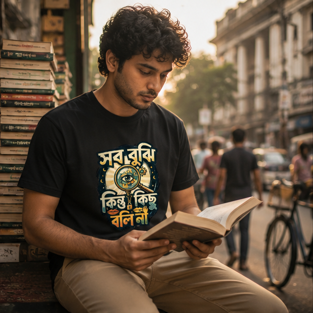 LUCE & SETE GPT mockup 1 - সব বুঝি কিন্তু কিছু বলি না Classic Graphic T-Shirt for Men | Bengali Typography Statement - 555_9395638010093_unisex-classic-crew-t-shirt-122_BENGALI_GRID_20260609_220855_02_row1_col2.png