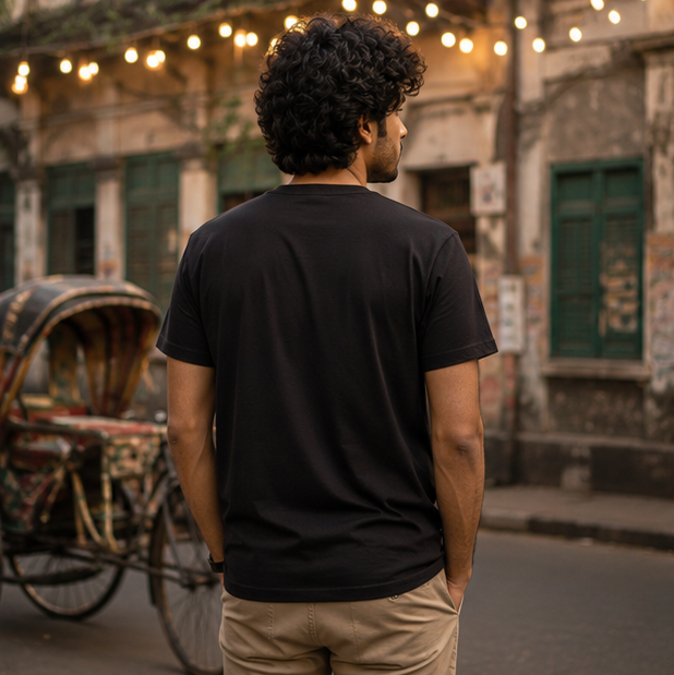 LUCE & SETE GPT mockup 1 - আজ থাক ফিল Bengali Classic Graphic T-Shirt for Men | Chill Bengali Streetwear - 555_9395638075629_unisex-classic-crew-t-shirt-123_BENGALI_GRID_20260609_221221_03_row2_col1.png