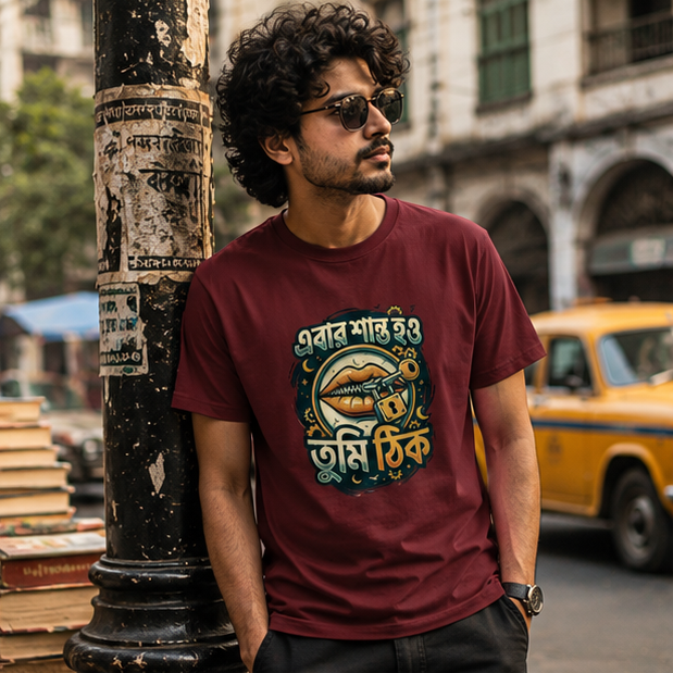 LUCE & SETE GPT mockup 1 - এবার শান্তিই তুমি ঠিক Classic Graphic T-Shirt for Men | Bold Bengali Statement - 555_9395639189741_unisex-classic-crew-t-shirt-124_BENGALI_GRID_20260609_221503_01_row1_col1.png