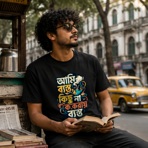 LUCE & SETE GPT mockup 1 - Busy Doing Nothing Bengali Classic Graphic T-Shirt for Men | Witty Bengali Streetwear - 555_9395639353581_unisex-classic-crew-t-shirt-125_BENGALI_GRID_20260609_221829_02_row1_col2.png