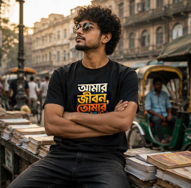 LUCE & SETE GPT mockup 1 - আমার জীবন তোমার কমেন্ট বন্ধ Classic Graphic T-Shirt for Men | Bengali Attitude Streetwear - 555_9395639615725_unisex-classic-crew-t-shirt-127_BENGALI_GRID_20260609_222718_02_row1_col2.png