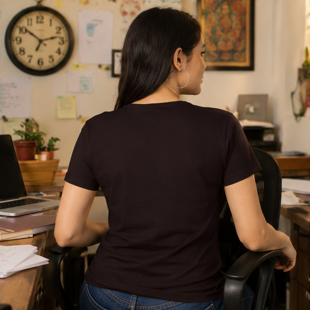 LUCE & SETE GPT mockup 1 - Meeting in Progress Sarcastic Graphic Classic T-Shirt for Women | Bengali Work Humor - 555_9396041908461_womens-classic-t-shirt-130_BENGALI_GRID_20260610_082819_03_row2_col1.png