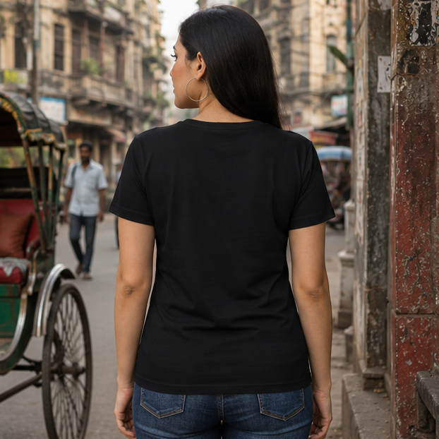 LUCE & SETE GPT mockup 1 - Degree but No Peace Classic Graphic T-Shirt for Women | Bengali Sarcasm Streetwear - 555_9396042072301_womens-classic-t-shirt-131_BENGALI_GRID_20260610_083029_03_row2_col1.png