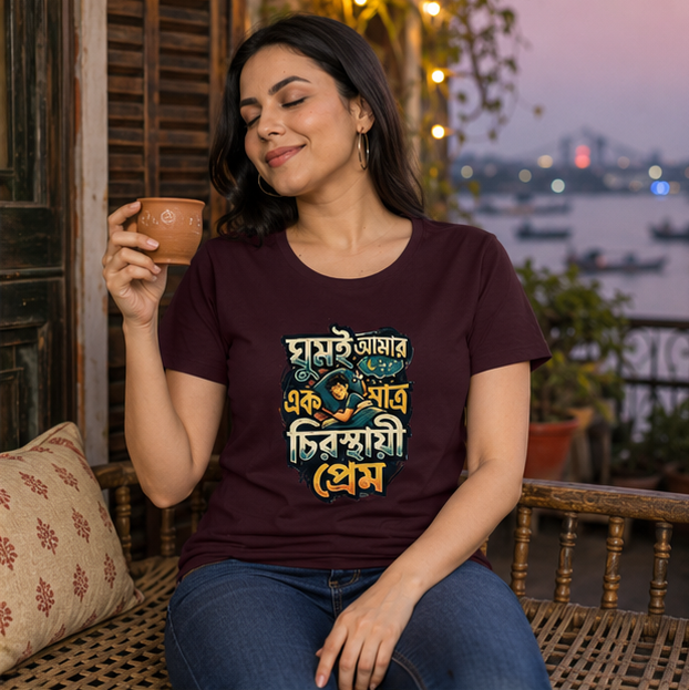 LUCE & SETE GPT mockup 1 - Sleep is My Eternal Love Classic Graphic T-Shirt for Women | Bengali Comfort Streetwear - 555_9396042137837_womens-classic-t-shirt-132_BENGALI_GRID_20260610_083323_02_row1_col2.png