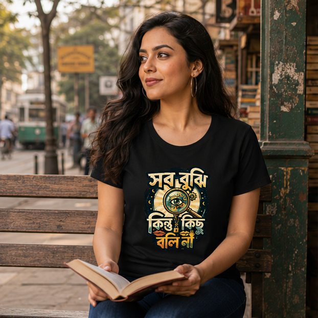 LUCE & SETE GPT mockup 1 - Silent Wisdom Bengali Typography Classic Graphic T-Shirt for Women | Confident Bengali Pride - 555_9396042268909_womens-classic-t-shirt-133_BENGALI_GRID_20260610_083652_01_row1_col1.png