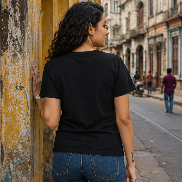 LUCE & SETE GPT mockup 1 - আমার জীবন তোমার কমেন্ট বন্ধ Classic Graphic T-Shirt for Women | Bengali Attitude Streetwear - 555_9396042662125_womens-classic-t-shirt-138_BENGALI_GRID_20260610_085323_04_row2_col2.png