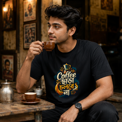 LUCE & SETE GPT mockup 1 - Coffee ছাড়া চলবে না Classic Graphic T-Shirt for Men | Bengali Coffee Pride - 555_9396079853805_unisex-classic-crew-t-shirt-129_BENGALI_GRID_20260610_100635_01_row1_col1.png