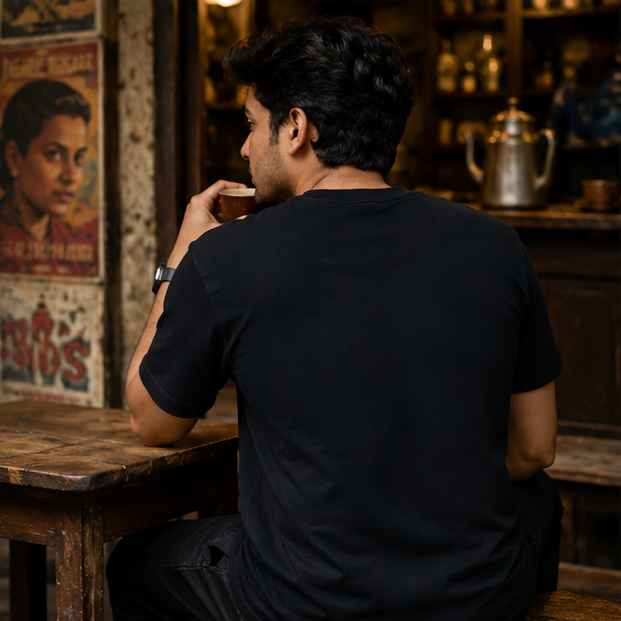 LUCE & SETE GPT mockup 1 - Coffee ছাড়া চলবে না Classic Graphic T-Shirt for Men | Bengali Coffee Pride - 555_9396079853805_unisex-classic-crew-t-shirt-129_BENGALI_GRID_20260610_100635_03_row2_col1.png