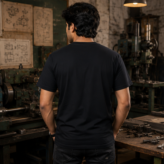 LUCE & SETE GPT mockup 1 - Deadline আমায় ভয় পায় Classic Graphic T-Shirt for Men | Bengali Engineering Pride - 555_9396079919341_unisex-classic-crew-t-shirt-130_BENGALI_GRID_20260610_100851_03_row2_col1.png