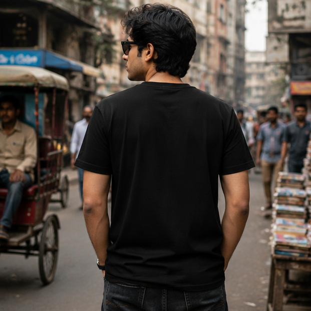 LUCE & SETE GPT mockup 1 - কাজের ভান করছি Classic Graphic T-Shirt for Men | Sarcastic Bengali Streetwear - 555_9396079984877_unisex-classic-crew-t-shirt-132_BENGALI_GRID_20260610_131116_03_row2_col1.png