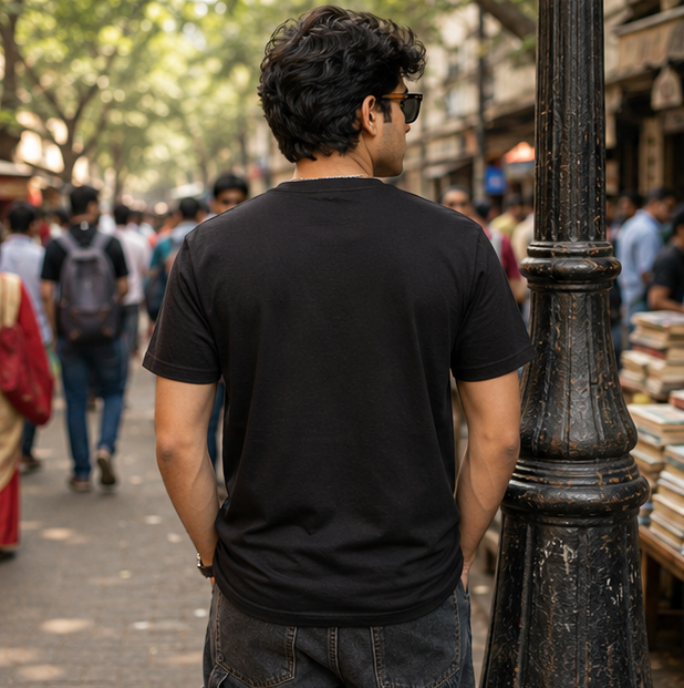 LUCE & SETE GPT mockup 1 - Online আছি শুধু Classic Graphic T-Shirt for Men | Bengali Digital Pride Streetwear - 555_9396080083181_unisex-classic-crew-t-shirt-133_BENGALI_GRID_20260610_114848_03_row2_col1.png