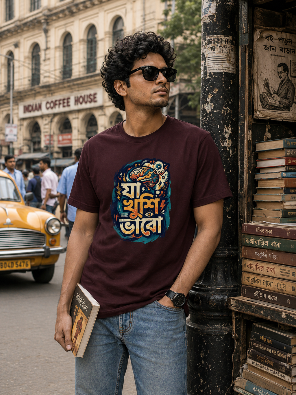 LUCE & SETE GPT mockup 1 - যা খুশি ভাবো Classic Graphic T-Shirt for Men | Bold Bengali Statement - 555_9396080410861_unisex-classic-crew-t-shirt-137_BENGALI_front_HERO_20260610_120323.png