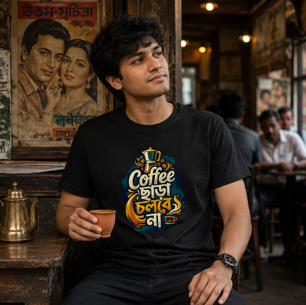 LUCE & SETE GPT mockup 1 - Coffee ছাড়া চলবে না Classic Graphic T-Shirt for Women | Bengali Coffee Lover Statement - 555_9396179894509_womens-classic-t-shirt-140_GENERAL_GRID_20260610_131449_02_row1_col2.png