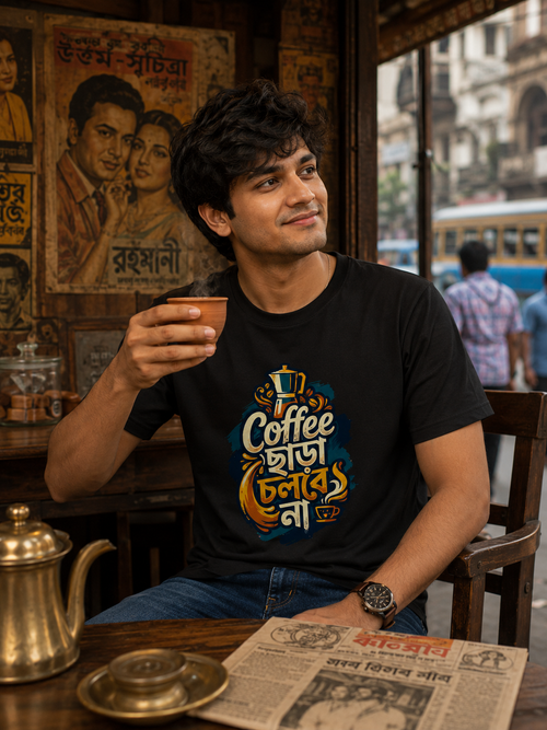 LUCE & SETE GPT mockup 1 - Coffee ছাড়া চলবে না Classic Graphic T-Shirt for Women | Bengali Coffee Lover Statement - 555_9396179894509_womens-classic-t-shirt-140_GENERAL_front_HERO_20260610_131609.png
