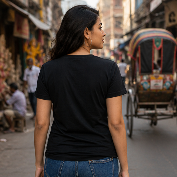 LUCE & SETE GPT mockup 1 - আমার মাথা খেও না Classic Graphic T-Shirt for Women | Bold Bengali Statement - 555_9396181729517_womens-classic-t-shirt-145_BENGALI_GRID_20260610_133239_04_row2_col2.png