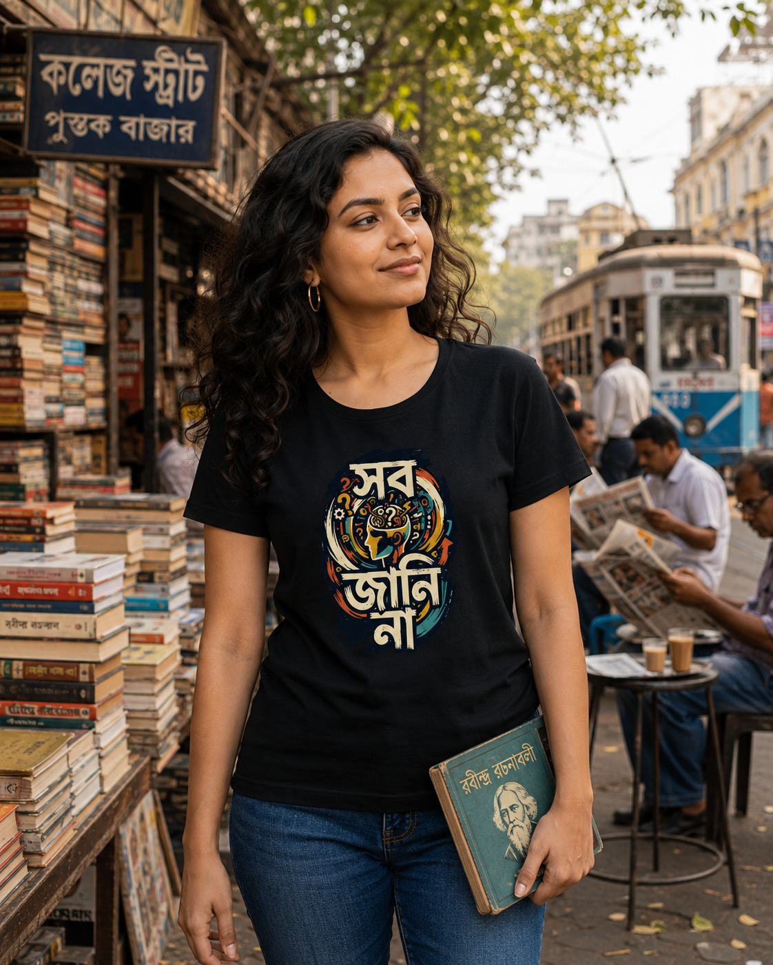 LUCE & SETE GPT mockup 1 - সব জানি না Bengali Typography Classic Graphic T-Shirt for Women | Confident Bengali Streetwear - 555_9396181762285_womens-classic-t-shirt-146_BENGALI_front_HERO_20260610_133714.png