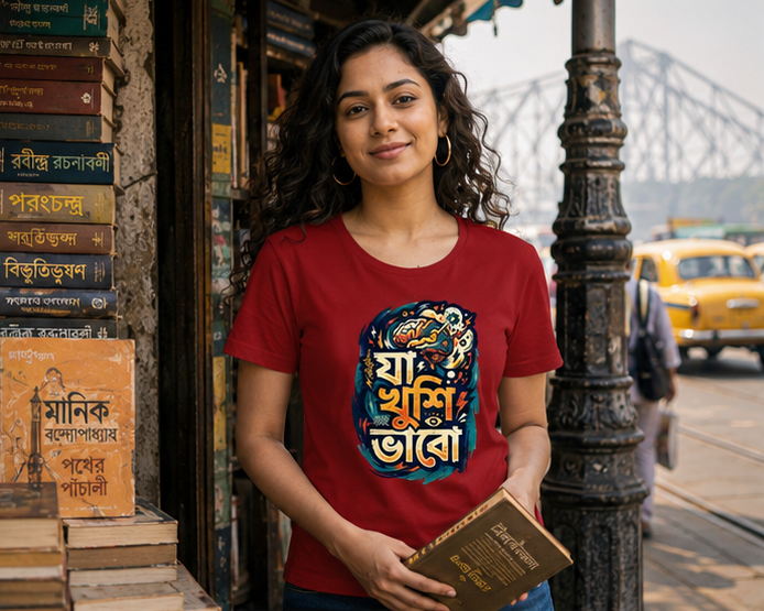 LUCE & SETE GPT mockup 1 - যা খুশি ভাবো Classic Graphic T-Shirt for Women | Bengali Creative Freedom - 555_9396181860589_womens-classic-t-shirt-147_BENGALI_GRID_20260610_133935_01_row1_col1.png