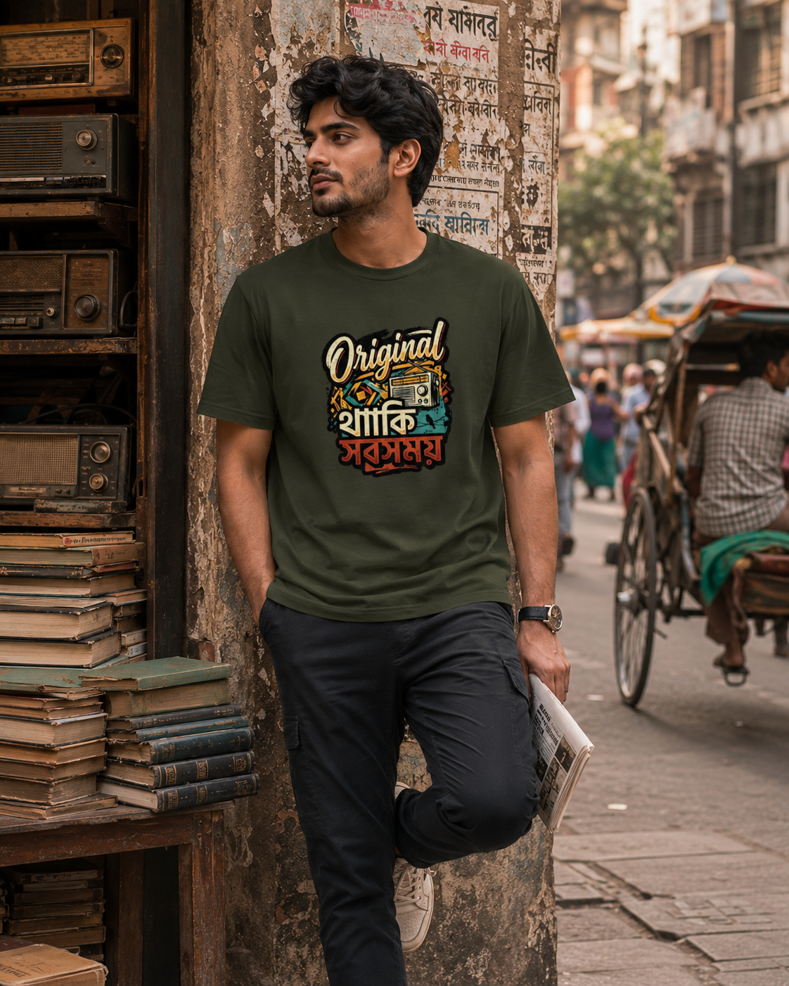 LUCE & SETE GPT mockup 1 - Original শার্কি সবসময় Classic Graphic T-Shirt for Men | Nostalgic Bengali Statement - 555_9399582294253_unisex-classic-crew-t-shirt-142_BENGALI_front_HERO_20260615_143123.png