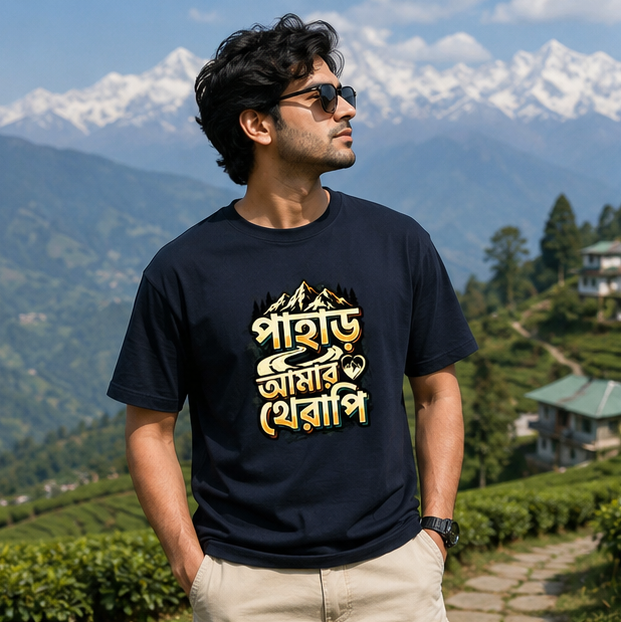 LUCE & SETE GPT mockup 1 - পাহাড় আমার খেরাপি Classic Graphic T-Shirt for Men | Bengali Pride Streetwear - 555_9399733649645_unisex-classic-crew-t-shirt-150_BENGALI_GRID_20260615_151748_01_row1_col1.png