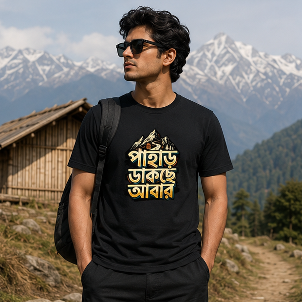 LUCE & SETE GPT mockup 1 - Mountain Calling Classic Graphic T-Shirt for Men | Bengali Adventure Streetwear - 555_9399734305005_unisex-classic-crew-t-shirt-152_BENGALI_GRID_20260615_152423_01_row1_col1.png