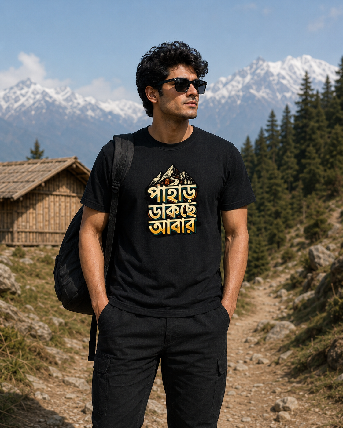 LUCE & SETE GPT mockup 1 - Mountain Calling Classic Graphic T-Shirt for Men | Bengali Adventure Streetwear - 555_9399734305005_unisex-classic-crew-t-shirt-152_BENGALI_front_HERO_20260615_152628.png