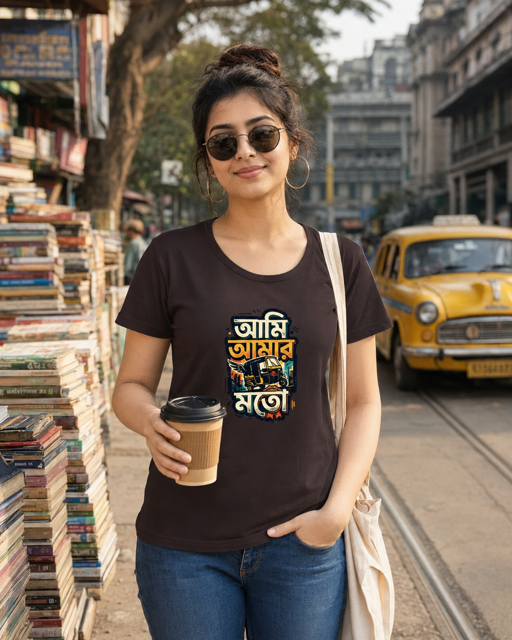 LUCE & SETE GPT mockup 1 - আমি আমার মতো Classic Graphic T-Shirt for Women | Bengali Pride Statement - 555_9399865213165_womens-classic-t-shirt-156_BENGALI_front_HERO_20260615_163247.png