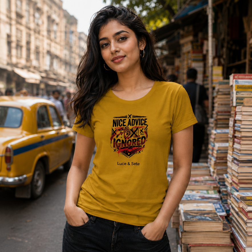 LUCE & SETE GPT mockup 1 - Nice Advice Ignored Classic Graphic T-Shirt for Women | Sarcastic Attitude Streetwear - 555_9400922341613_womens-classic-t-shirt-165_BUILD_DIFF_front_PAIR_20260616_104006_01_row1_col1.png