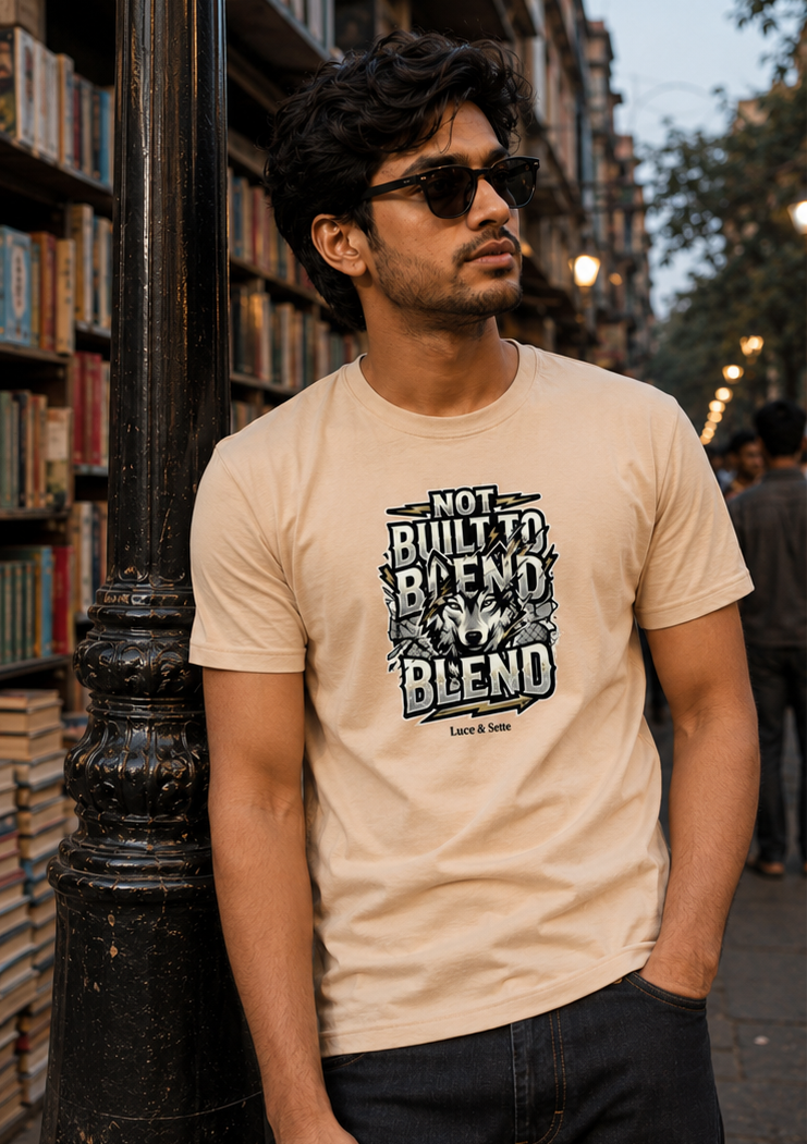 LUCE & SETE GPT mockup 1 - Not Built to Blend Classic Graphic T-Shirt for Men | Bold Individuality Streetwear - 555_9400941904109_unisex-classic-crew-t-shirt-157_BUILD_DIFF_front_PAIR_20260616_115216_01_row1_col1.png