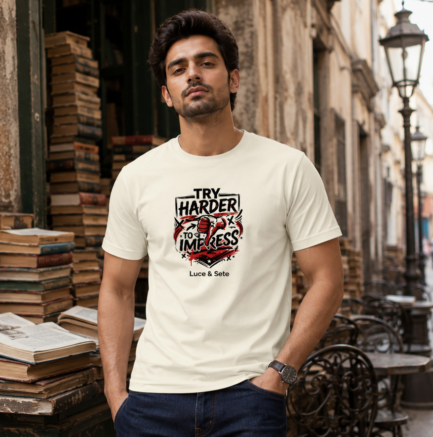 LUCE & SETE GPT mockup 1 - Try Harder to Impress Classic Graphic T-Shirt for Men | Bold Attitude Streetwear - 555_9400942067949_unisex-classic-crew-t-shirt-161_BUILD_DIFF_front_PAIR_20260616_121232_02_row1_col2.png