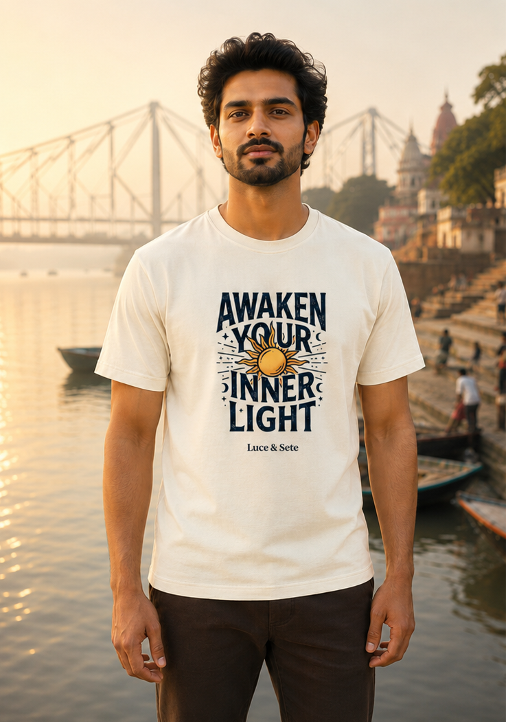 LUCE & SETE GPT mockup 1 - Awaken Your Inner Light Classic Graphic T-Shirt for Men | Inspirational Streetwear - 555_9403361689837_unisex-classic-crew-t-shirt-167_YOGA_front_PAIR_20260617_135258_01_row1_col1.png