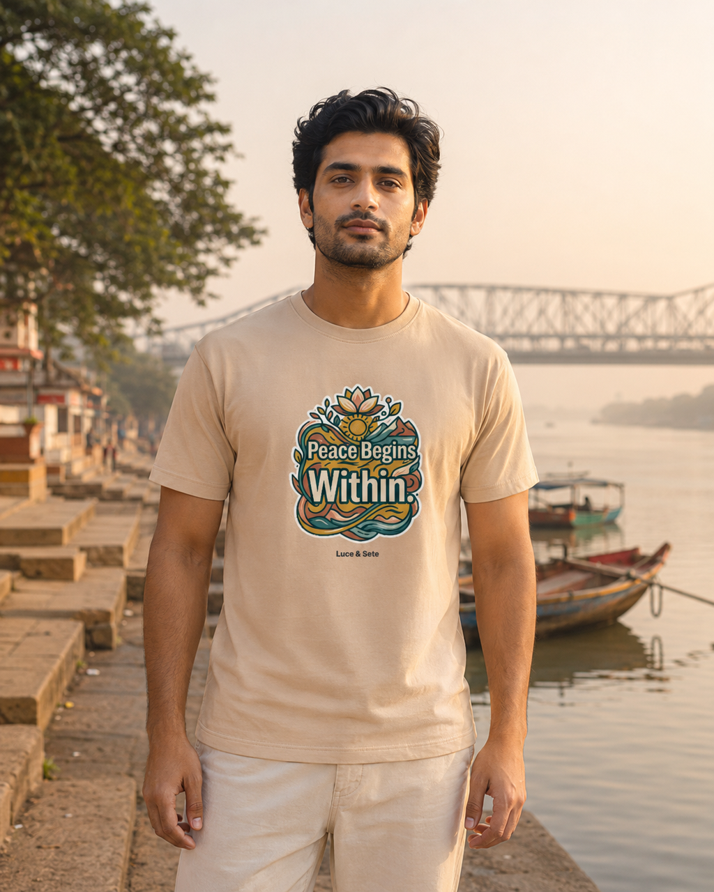 LUCE & SETE GPT mockup 1 - Peace Begins Within Classic Graphic T-Shirt for Men | Mindfulness Streetwear - 555_9403362541805_unisex-classic-crew-t-shirt-171_CLASSIC_front_HERO_20260617_145555.png