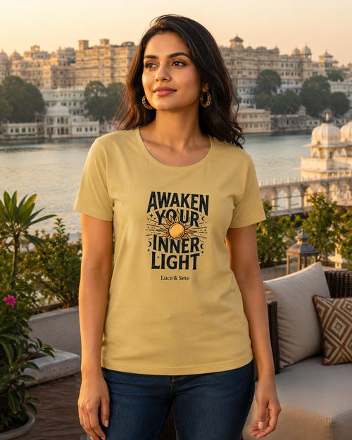 LUCE & SETE GPT mockup 1 - Awaken Your Inner Light Classic Graphic T-Shirt for Women | Spiritual Streetwear - 555_9403381252333_womens-classic-t-shirt-177_CLASSIC_front_HERO_20260618_135132.png
