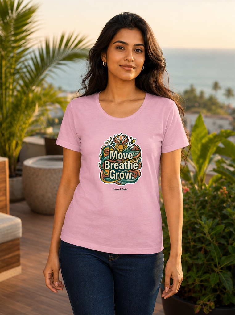 LUCE & SETE GPT mockup 1 - Move Breathe Grow Classic Graphic T-Shirt for Women | Mindful Yoga Streetwear - 555_9403381612781_womens-classic-t-shirt-179_CLASSIC_front_PAIR_20260618_140454_01_row1_col1.png