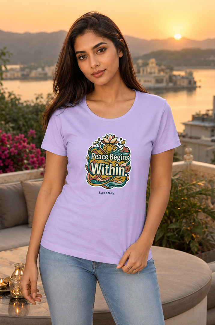 LUCE & SETE GPT mockup 1 - Peace Begins Within Classic Graphic T-Shirt for Women | Mindful Streetwear - 555_9403382726893_womens-classic-t-shirt-181_CLASSIC_front_PAIR_20260618_141610_02_row1_col2.png