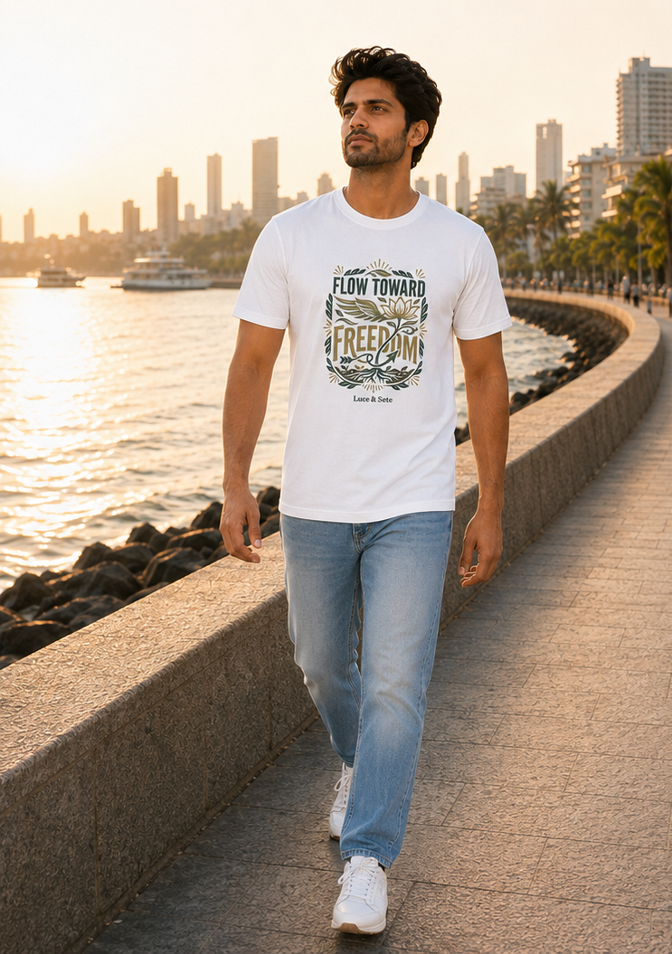 LUCE & SETE GPT mockup 1 - Flow Toward Freedom Classic Graphic T-Shirt for Men | Inspirational Streetwear - 555_9405316628717_unisex-classic-crew-t-shirt-177_CLASSIC_front_PAIR_20260619_113040_01_row1_col1.png