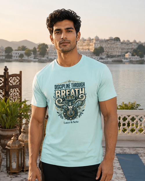 LUCE & SETE GPT mockup 1 - Discipline Through Breath Classic Graphic T-Shirt for Men | Mindful Fitness Streetwear - 555_9405316825325_unisex-classic-crew-t-shirt-181_CLASSIC_front_HERO_20260619_114751.png