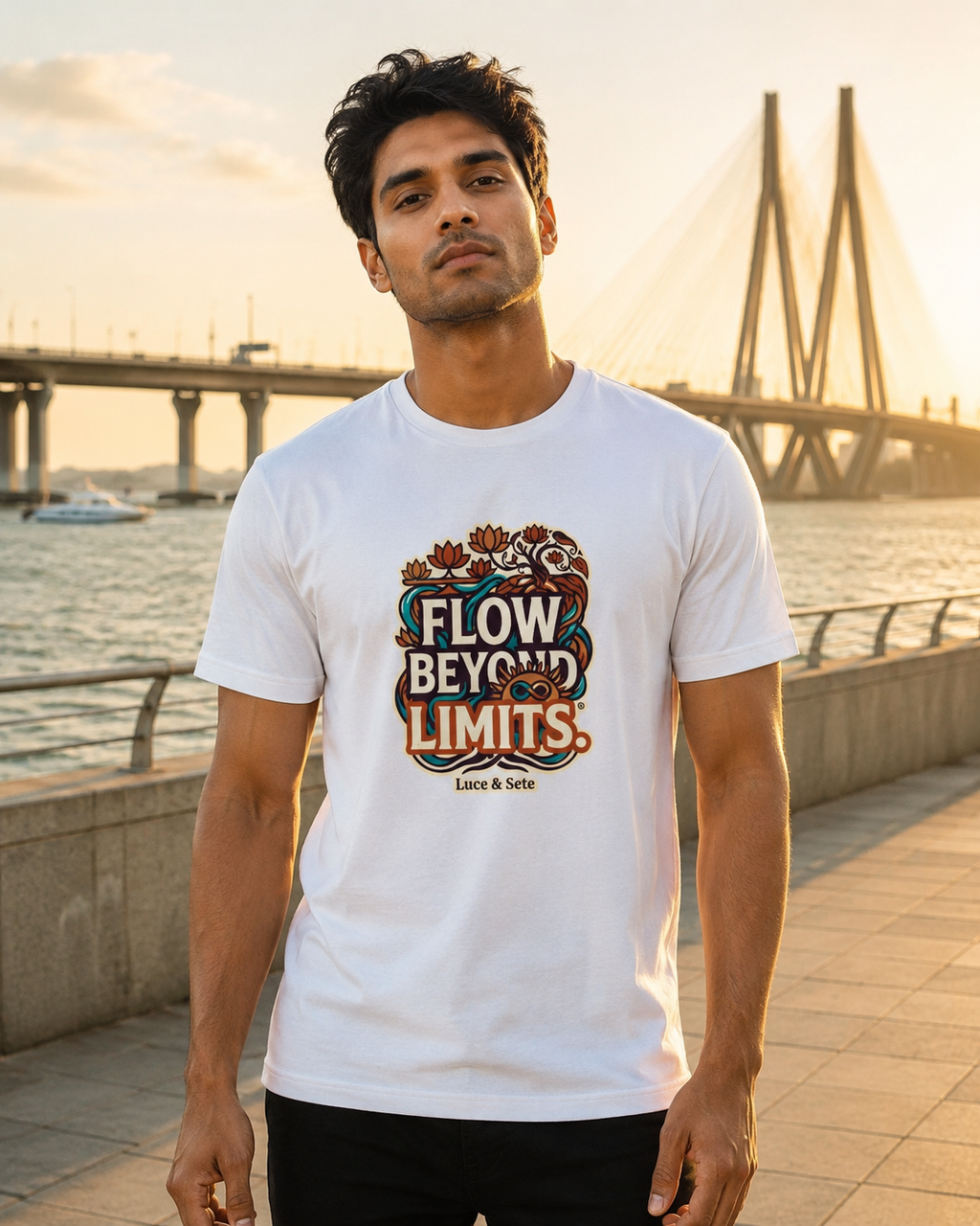 LUCE & SETE GPT mockup 1 - Flow Beyond Limits Classic Graphic T-Shirt for Men | Motivational Streetwear - 555_9405316858093_unisex-classic-crew-t-shirt-182_CLASSIC_front_HERO_20260619_115230.png