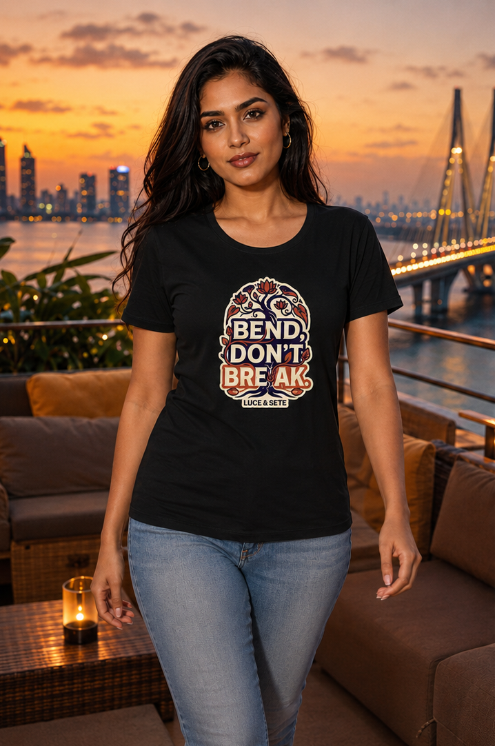 LUCE & SETE GPT mockup 1 - Bend Don't Break Classic Graphic T-Shirt for Women | Empowerment Streetwear - 555_9405336944877_womens-classic-t-shirt-185_YOGA_front_PAIR_20260619_123831_01_row1_col1.png