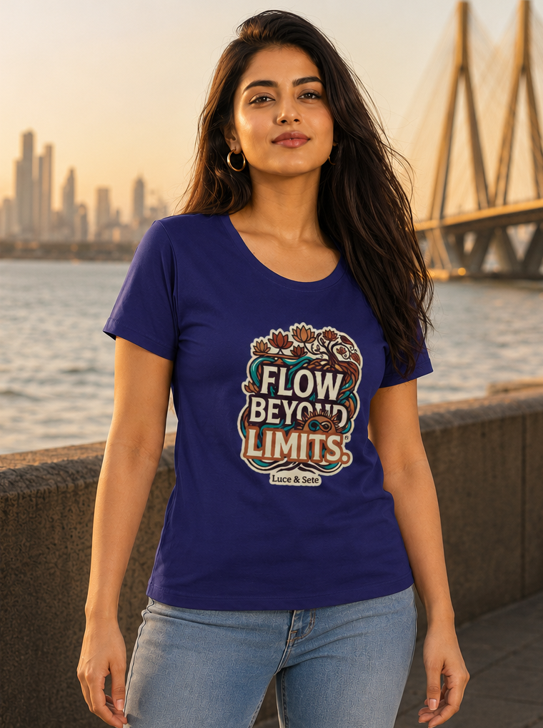 LUCE & SETE GPT mockup 1 - Flow Beyond Limits Classic Graphic T-Shirt for Women | Inspirational Streetwear - 555_9405337272557_womens-classic-t-shirt-191_YOGA_front_PAIR_20260619_161626_02_row1_col2.png