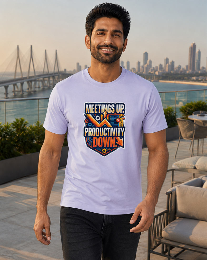 LUCE & SETE GPT mockup 1 - Meetings Up Productivity Down Premium Graphic T-Shirt for Men & Women | Software Developer Humor Streetwear - 555_9408009470189_unisex-stretch-t-shirt-174_TECH_CODE_front_PAIR_20260622_125253_01_row1_col1.png