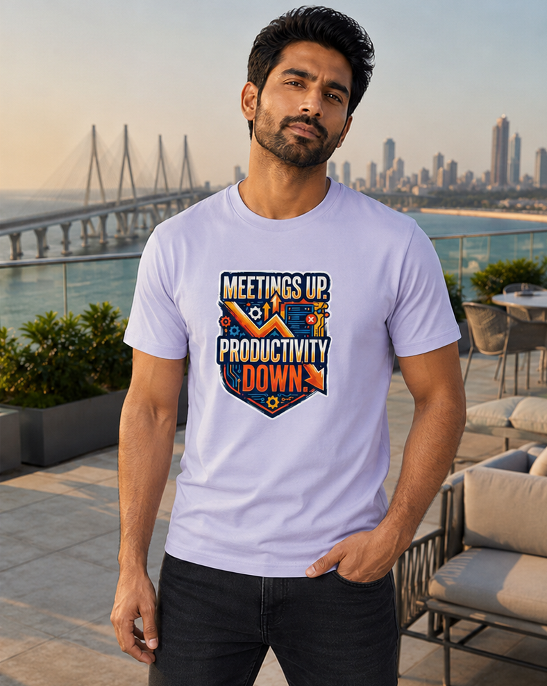 LUCE & SETE GPT mockup 1 - Meetings Up Productivity Down Premium Graphic T-Shirt for Men & Women | Software Developer Humor Streetwear - 555_9408009470189_unisex-stretch-t-shirt-174_TECH_CODE_front_PAIR_20260622_125253_02_row1_col2.png