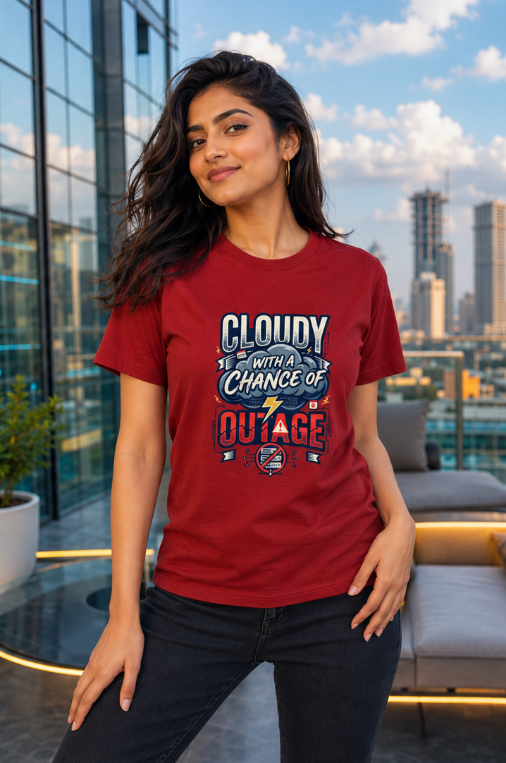 LUCE & SETE GPT mockup 1 - Cloudy with a Chance of Outage Premium Graphic T-Shirt for Men & Women | Software Developer Humor Streetwear - 555_9408010977517_unisex-stretch-t-shirt-179_TECH_CODE_front_PAIR_20260622_133336_02_row1_col2.png