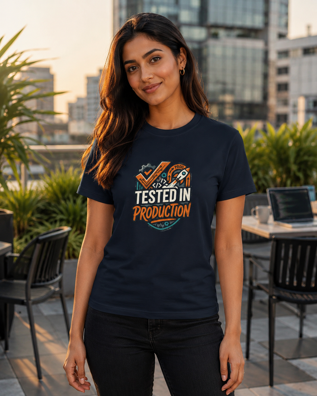 LUCE & SETE GPT mockup 1 - Tested in Production Premium Graphic T-Shirt for Men & Women | Software Developer Humor Streetwear - 555_9408011141357_unisex-stretch-t-shirt-180_TECH_CODE_front_HERO_20260622_133715.png