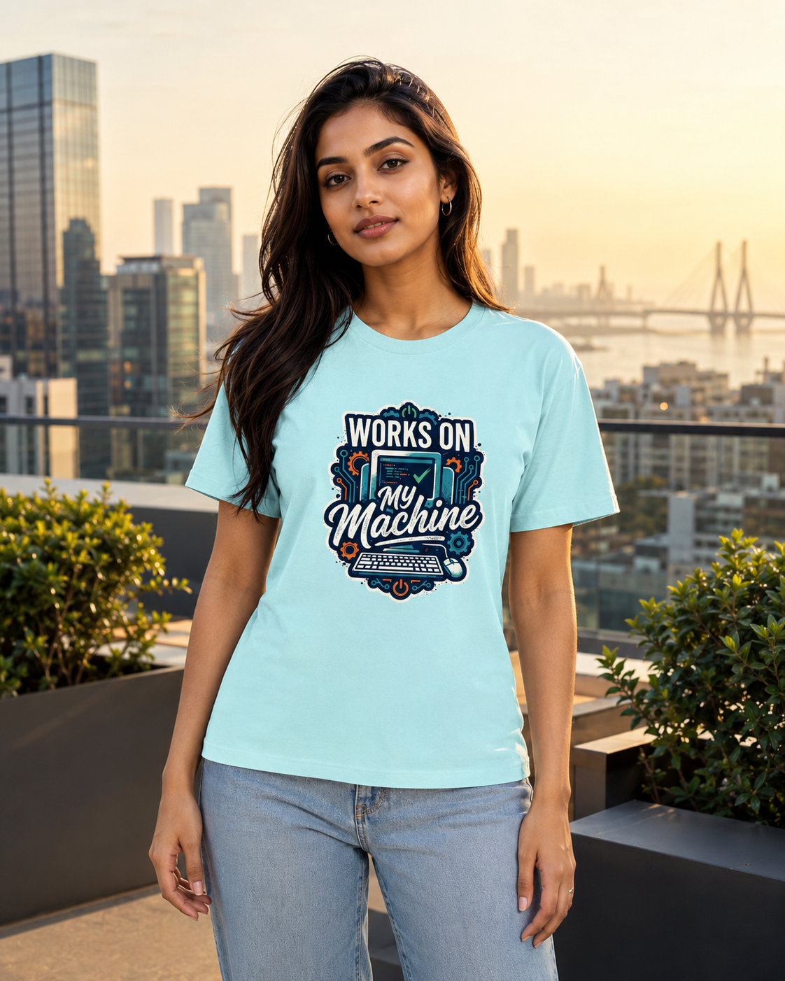 LUCE & SETE GPT mockup 1 - Works On My Machine Premium Graphic T-Shirt for Men & Women | Software Developer Humor Streetwear - 555_9408011829485_unisex-stretch-t-shirt-183_TECH_CODE_front_HERO_20260622_141053.png