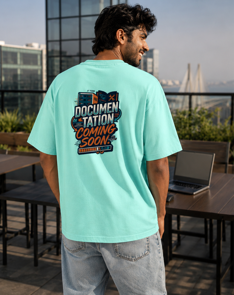 LUCE & SETE GPT mockup 1 - Documentation Coming Soon Oversized Classic T-Shirt for Men & Women | Software Developer Humor Streetwear - 555_9408139493613_unisex-oversized-classic-t-shirt-112_TECH_CODE_back_PAIR_20260622_164133_01_row1_col1.png