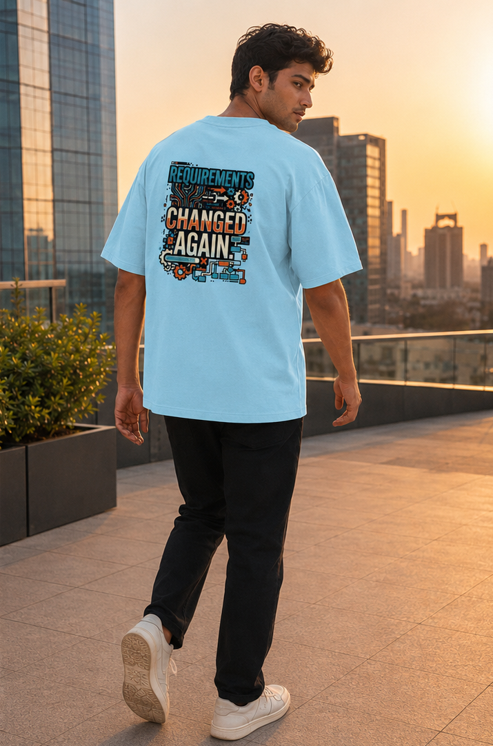 LUCE & SETE GPT mockup 1 - Requirements Changed Again Oversized Classic T-Shirt for Men & Women | Software Developer Humor Streetwear - 555_9408140443885_unisex-oversized-classic-t-shirt-120_TECH_CODE_back_PAIR_20260622_174855_02_row1_col2.png